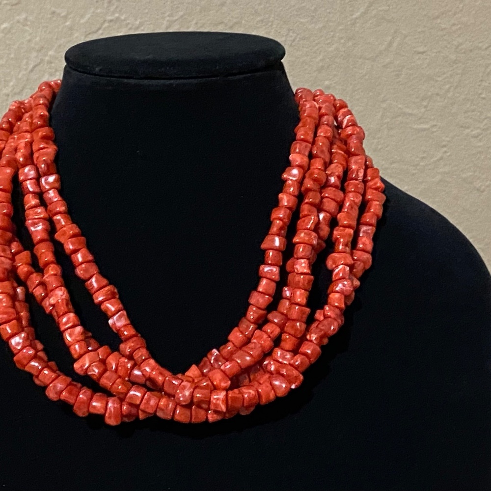 Orange Corral Multi-Strand Adjustablenecklace - image 2